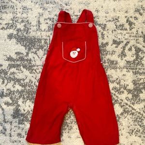 Smockingbird Christmas Santa overalls